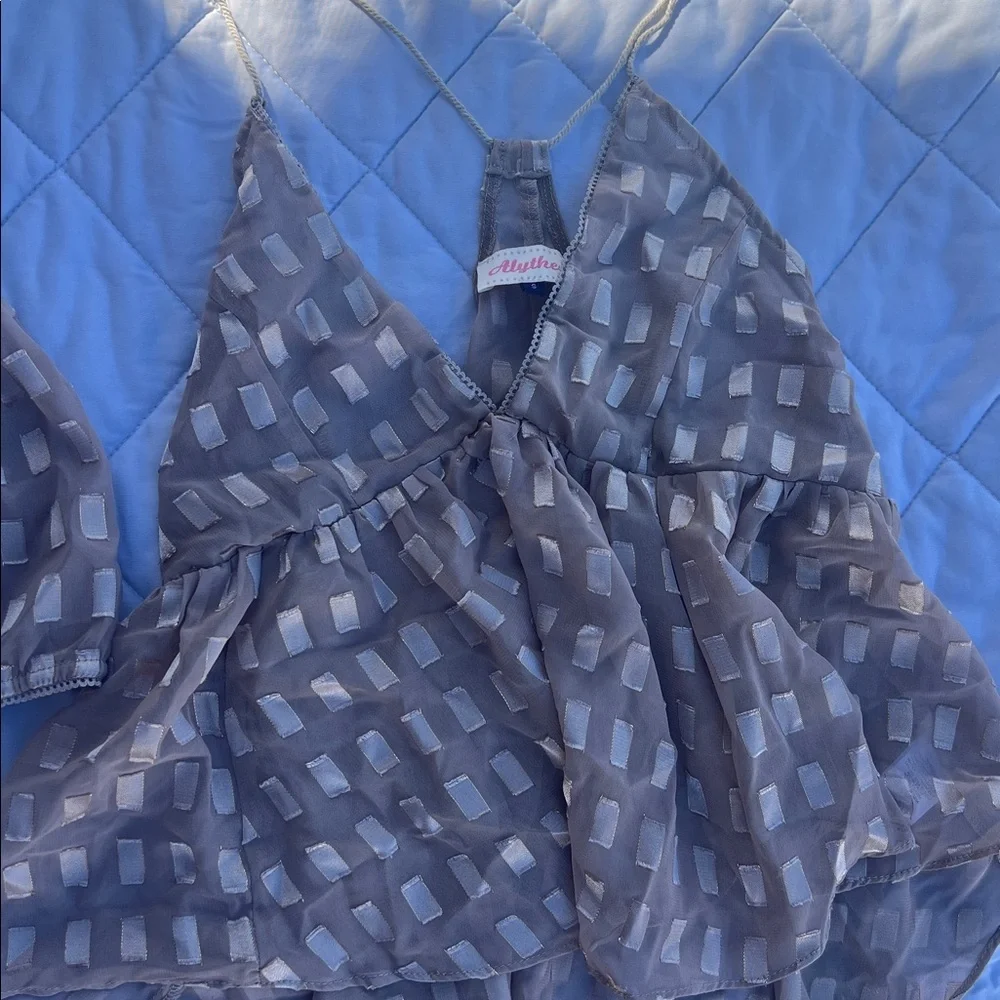 ♥️ Leopard and Gray Women's Sleepwear Set - Picture 4 of 6